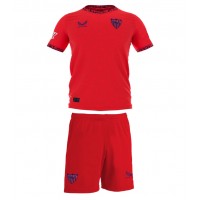 Echipament fotbal Sevilla Tricou Deplasare 2024-25 pentru copii maneca scurta (+ Pantaloni scurti)